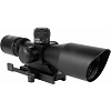 Aim Sports 2.5-10X40 DUAL-ILLUMINATED SCOPE w/ CUT SUNSHADE / BDC / QR MOUNT / P4 SNIPER RETICLE