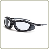 Crossfire Eclipse, clear anti-fog lens, gun metal frame, foam lined
